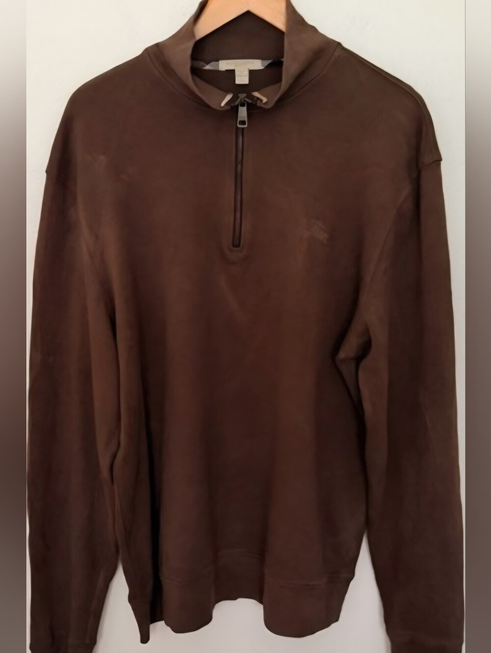 Burberry Brown Half-Zip Sweater